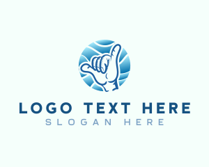 Hawaii Shaka Hand Gesture logo design