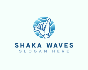 Hawaii Shaka Hand Gesture logo design