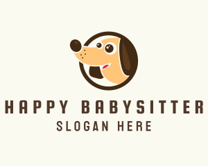 Happy Dog Character logo design