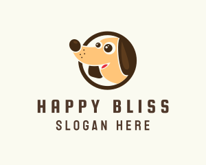 Happy Dog Character logo design