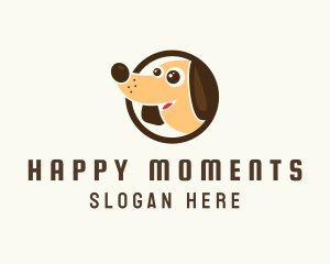 Happy Dog Character logo design