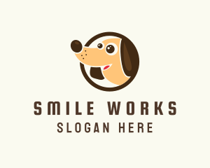 Happy Dog Character logo design