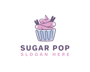 Cupcake Icing Pastry logo design