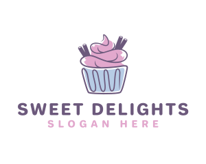 Cupcake Icing Pastry logo design