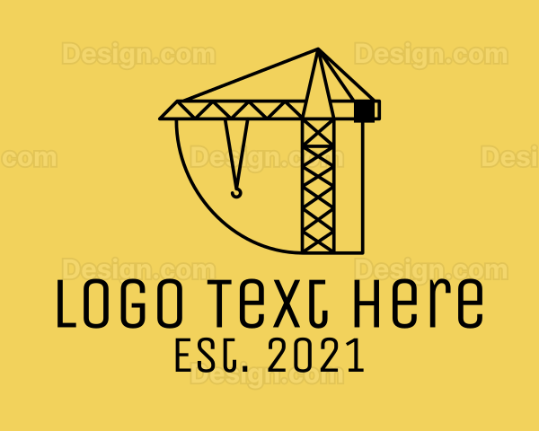 Construction Tower Crane Logo