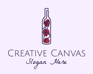 Artistic Wine Bottle logo