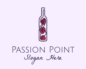 Artistic Wine Bottle logo design