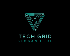 Tech Circuitry Cyber logo design