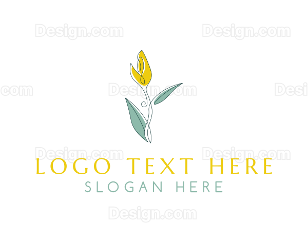 Tulip Flower Organic Logo