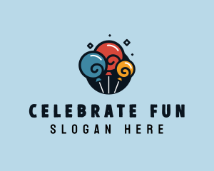 Swirl Party Balloon logo