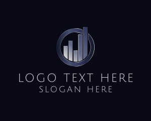 Silver Bar Graph Statistics logo