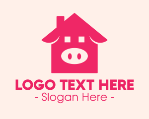 Tempo - Pink Pig House logo design