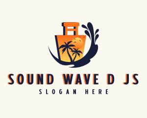 Beach Luggage Travel logo design