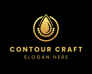 Droplet Cog Gear logo design