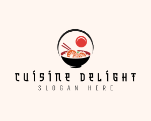 Asian Seafood Shrimp logo design