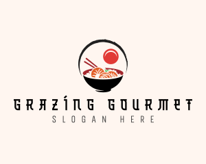 Asian Seafood Shrimp logo design