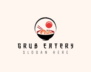 Asian Seafood Shrimp logo design