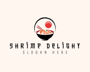 Asian Seafood Shrimp logo design