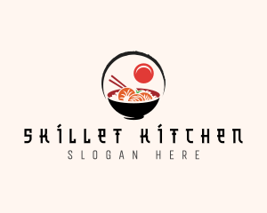 Asian Seafood Shrimp logo design