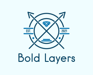 Blue Diamond Emblem logo design