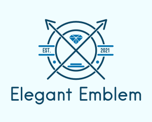 Blue Diamond Emblem logo design