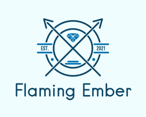 Blue Diamond Emblem logo design