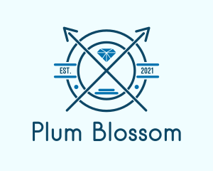 Blue Diamond Emblem logo design