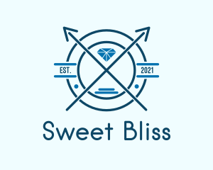 Blue Diamond Emblem logo design