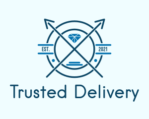 Blue Diamond Emblem logo design