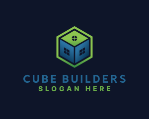 Cube House Real Estate logo design