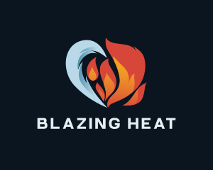 3D Cooling Heating logo design