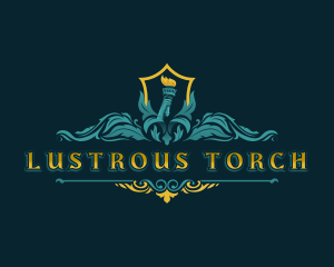 Luxury Torch Shield logo design