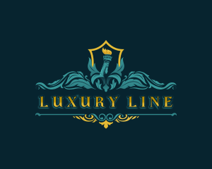 Luxury Torch Shield logo design