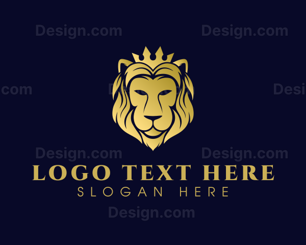 Luxury Lion Crown Logo