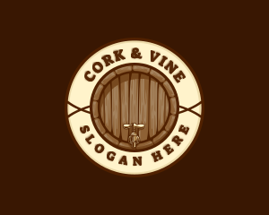 Liquor Beer Brewery Barrel logo design