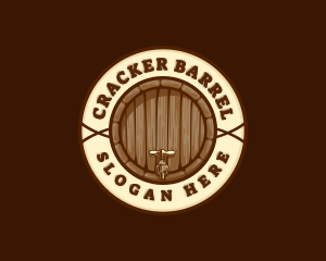 Liquor Beer Brewery Barrel logo design