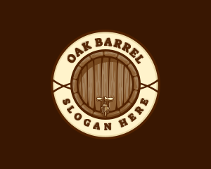 Liquor Beer Brewery Barrel logo design