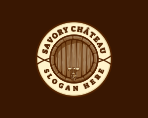 Liquor Beer Brewery Barrel logo design