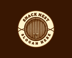 Liquor Beer Brewery Barrel logo design