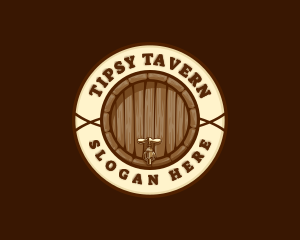 Liquor Beer Brewery Barrel logo design