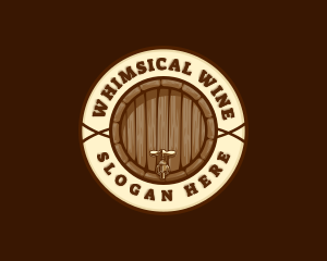 Liquor Beer Brewery Barrel logo design