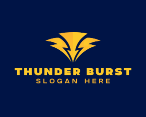 Thunder Electric Bolt  logo design