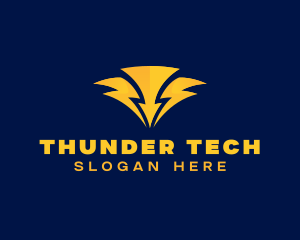 Thunder Electric Bolt  logo design