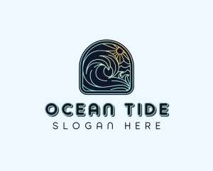 Summer Beach Wave logo design