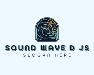 Summer Beach Wave logo design