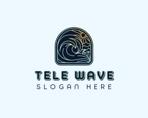 Summer Beach Wave logo design