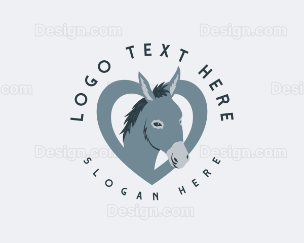 Farm Heart Donkey Logo