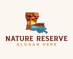 Louisiana Nature River logo design