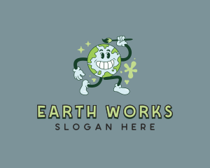 Planet Earth Painter logo design