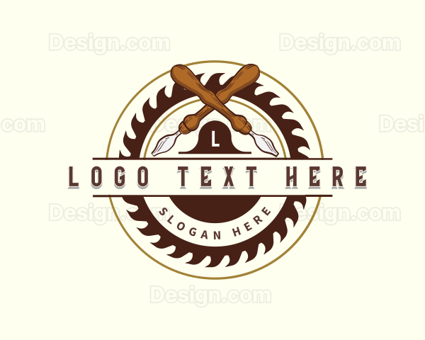 Chisel Wood Carpentry Logo